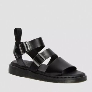 Dr. Martens Black Leather Sandals - Gryphon Brando Sandals